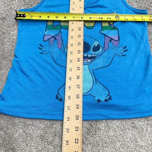 Disney Pride Collection Stitch Graphic Tank Top Womens XS Blue LGBTQIA Sleepwear - Picture 7 of 11